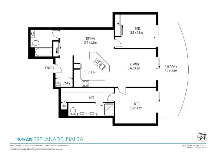 Floorplan of Homely apartment listing, 104/239 Esplanade, Pialba QLD 4655