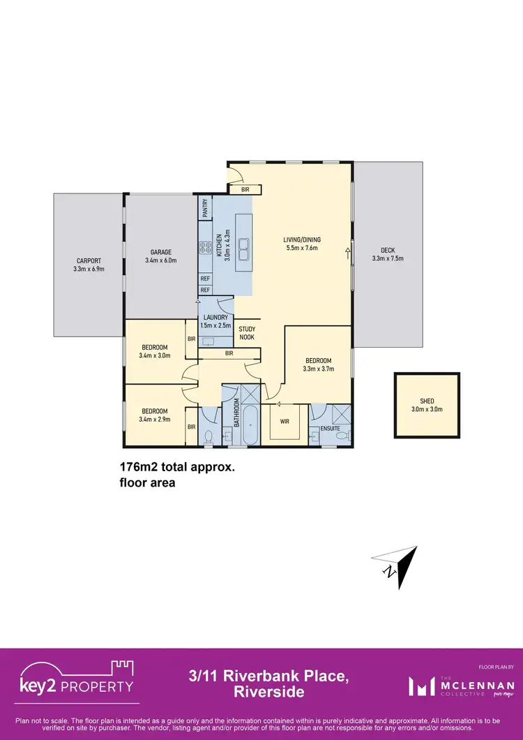 Floorplan of Homely unit listing, 3/11 Riverbank Place, Riverside TAS 7250