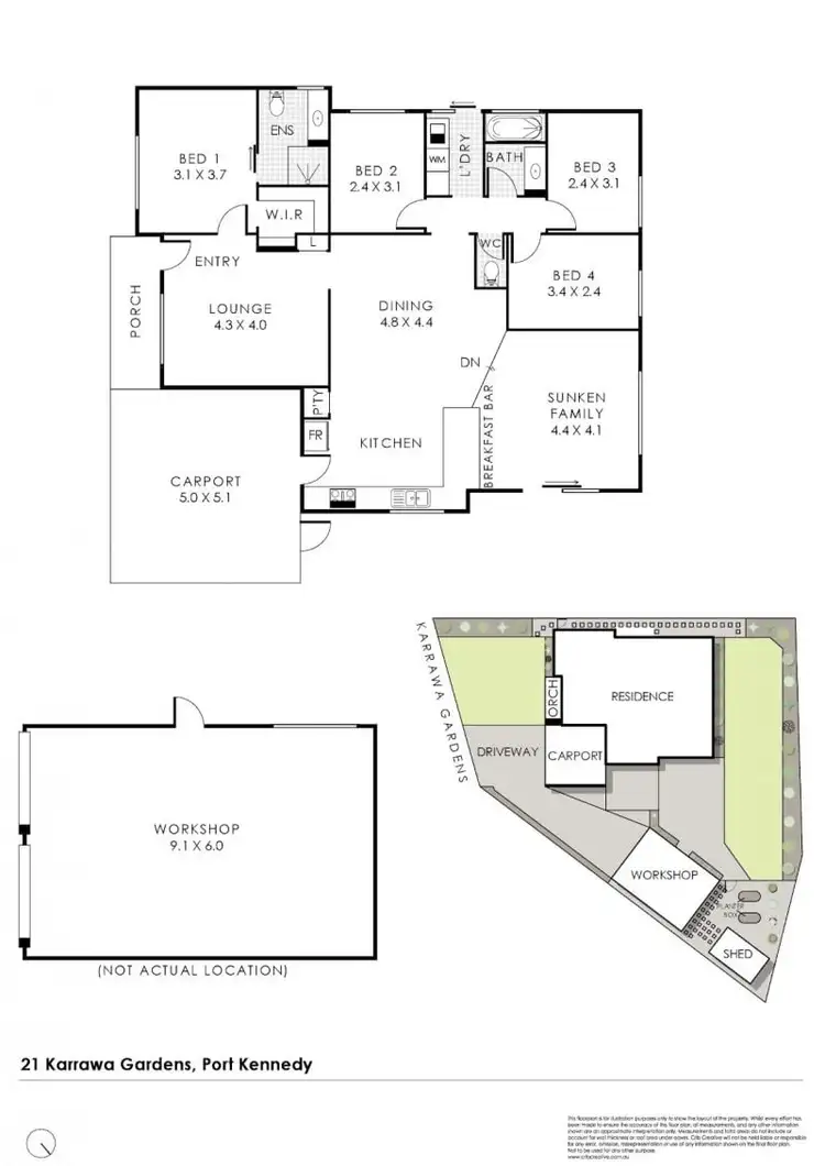Floorplan of Homely house listing, 21 Karrawa Gardens, Port Kennedy WA 6172