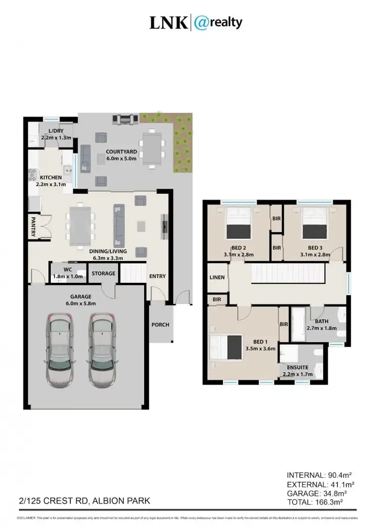 Floorplan of Homely townhouse listing, 2/125 Crest Road, Albion Park NSW 2527