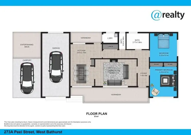 Floorplan of Homely house listing, 273A Peel Street, West Bathurst NSW 2795