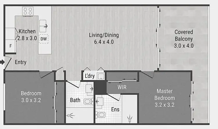 Floorplan of Homely unit listing, 119/23 Robinson Place, Kelvin Grove QLD 4059