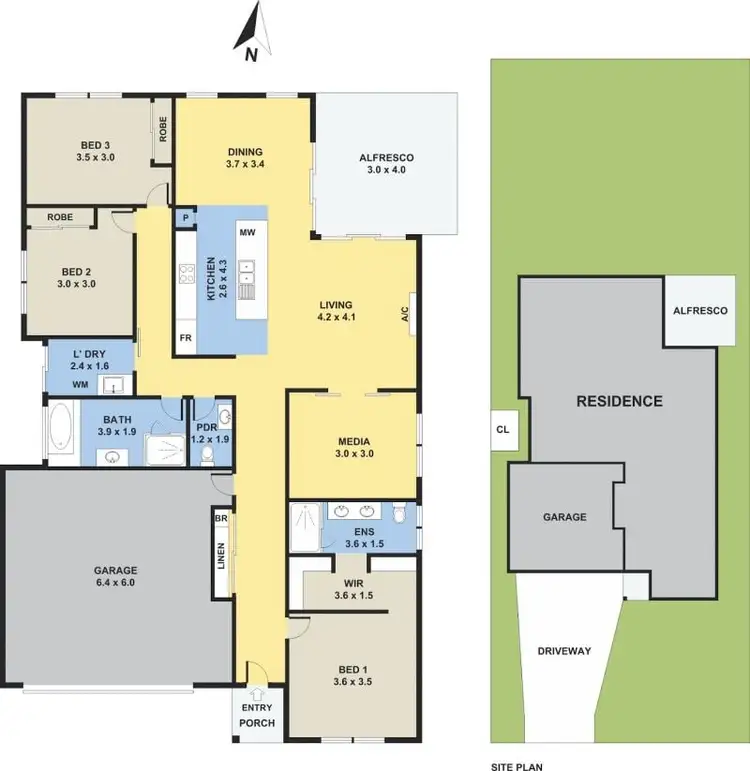 Floorplan of Homely semi-detached listing, 2/80 Sahara Road, Glass House Mountains QLD 4518