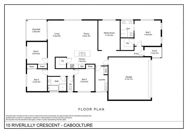 Floorplan of Homely house listing, 10 Riverlilly Crescent, Caboolture QLD 4510