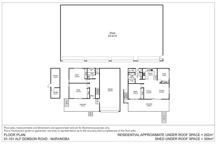 Floorplan of Homely rural property listing, 91-101 Alf Dobson Road, Narangba QLD 4504