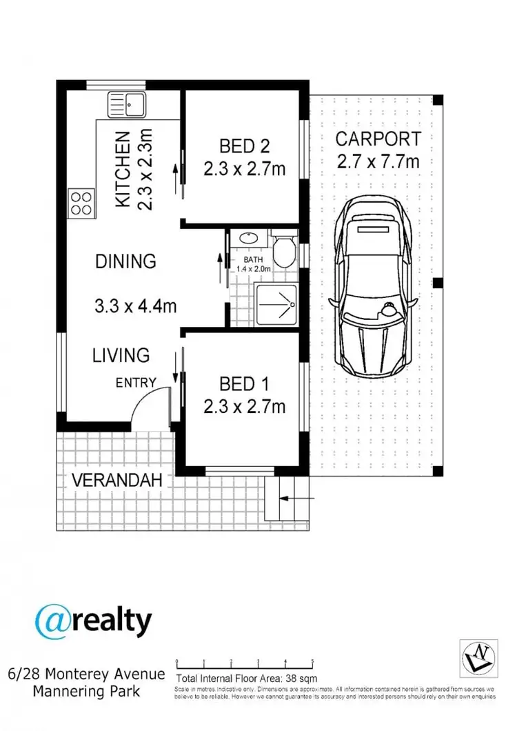 Floorplan of Homely retirement listing, 6/28 Monterey Avenue, Mannering Park NSW 2259