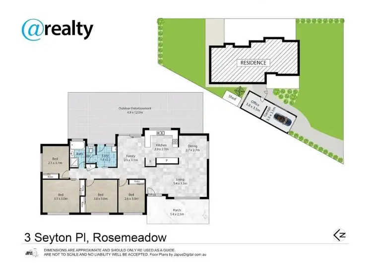 Floorplan of Homely house listing, 3 Seyton Place, Rosemeadow NSW 2560