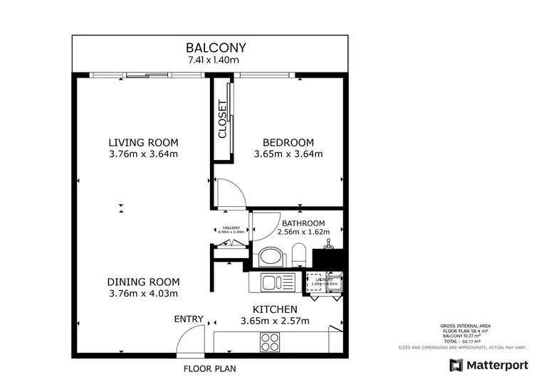 Floorplan of Homely apartment listing, 85/98 Corinna Street, Phillip ACT 2606