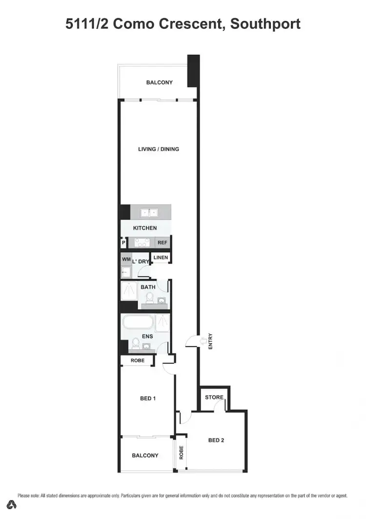 Floorplan of Homely apartment listing, 5111/2 Como Crescent, Southport QLD 4215