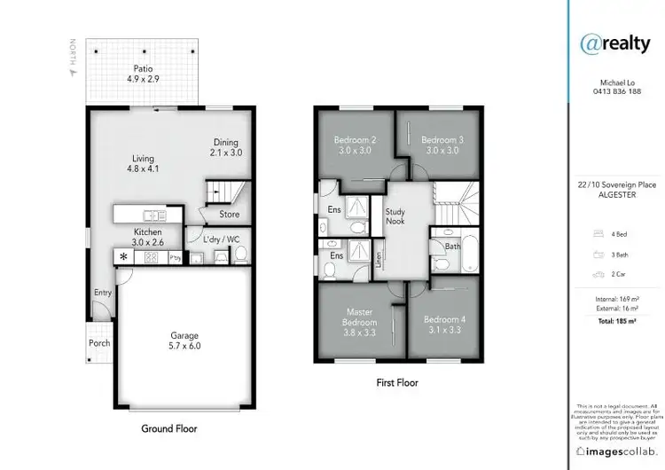 Floorplan of Homely townhouse listing, 22/10 Sovereign Place, Algester QLD 4115