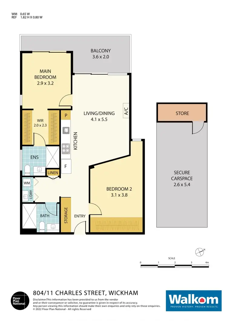 Floorplan of Homely apartment listing, 804/11 Charles Street, Wickham NSW 2293