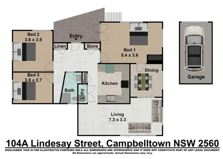 Floorplan of Homely house listing, 104A Lindesay Street, Campbelltown NSW 2560