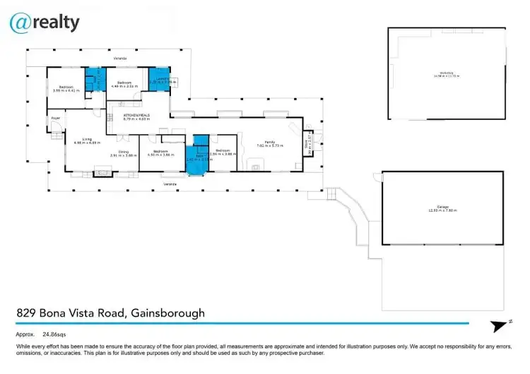Floorplan of Homely house listing, 829 Bona Vista Road, Gainsborough VIC 3822