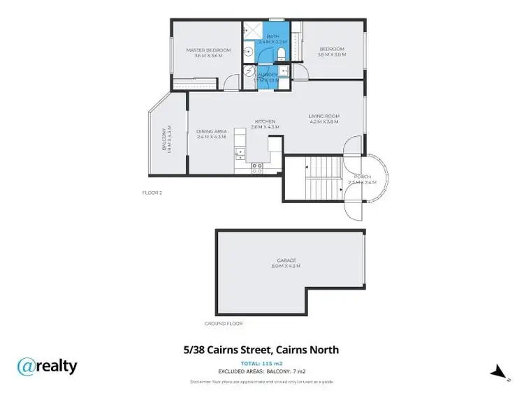 Floorplan of Homely apartment listing, 5/38 Cairns Street, Cairns North QLD 4870