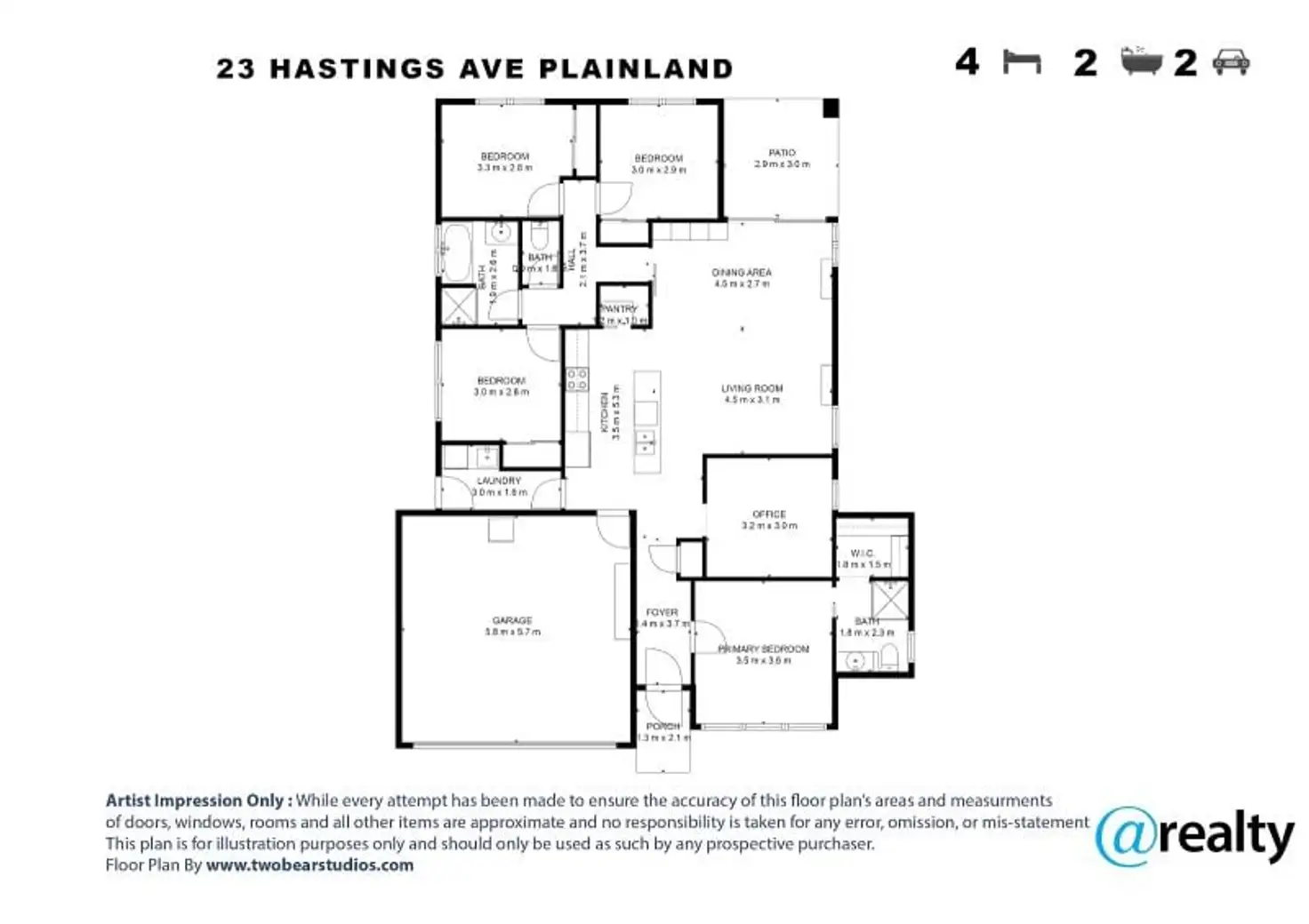 Floorplan of Homely house listing, 23 Hastings Avenue, Plainland QLD 4341