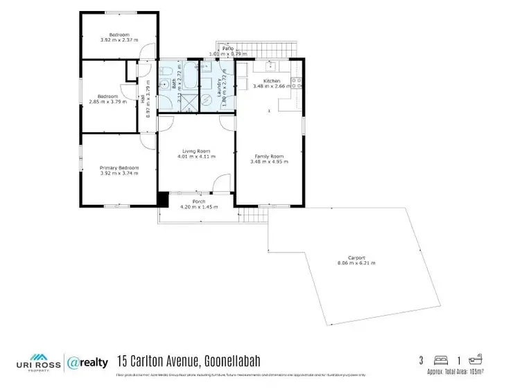 Floorplan of Homely house listing, 15 Carlton Avenue, Goonellabah NSW 2480