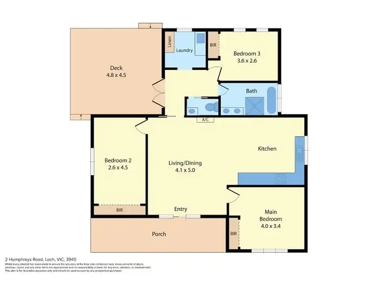 Floorplan of Homely rural property listing, 2 Humphreys Road, Loch VIC 3945