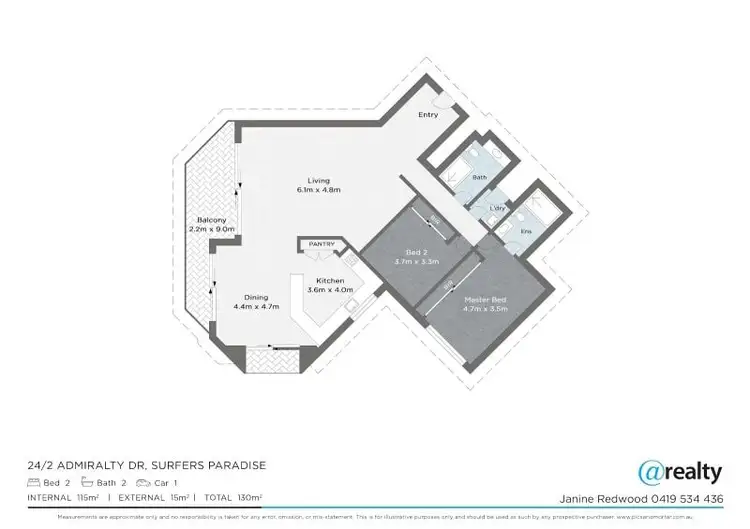 Floorplan of Homely apartment listing, 24/2 Admiralty Drive, Surfers Paradise QLD 4217