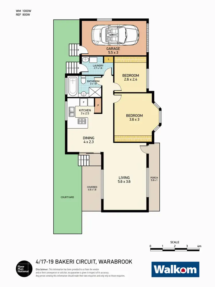 Floorplan of Homely villa listing, 4/17-19 Bakeri Circuit, Warabrook NSW 2304