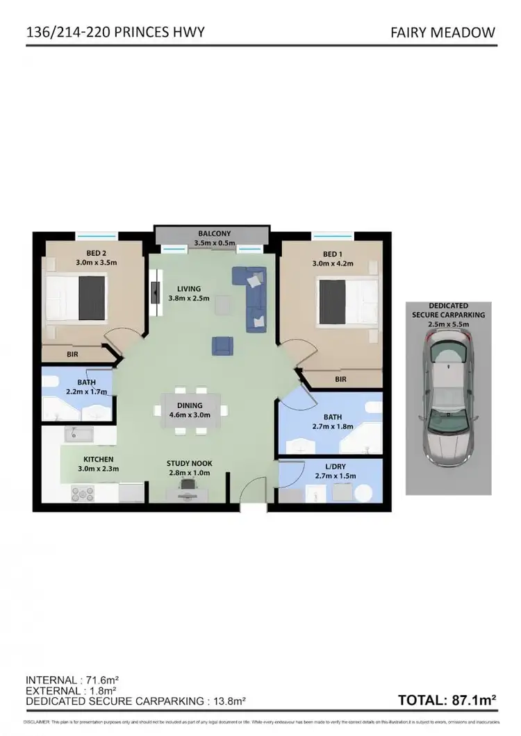 Floorplan of Homely apartment listing, 136/214-220 Princes Highway, Fairy Meadow NSW 2519