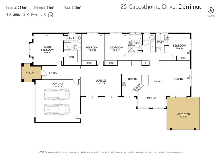 Floorplan of Homely house listing, 25 Capesthorne Drive, Derrimut VIC 3026