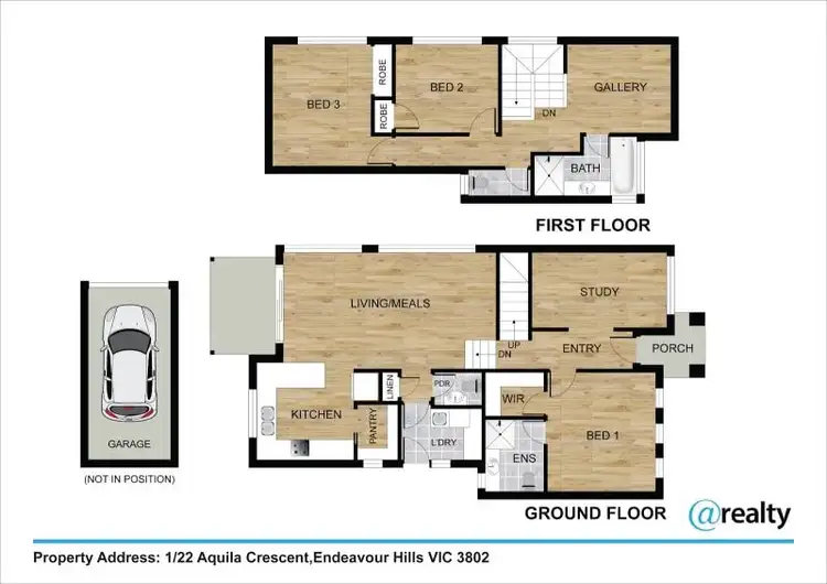 Floorplan of Homely townhouse listing, 1/22 Aquila Crescent, Endeavour Hills VIC 3802