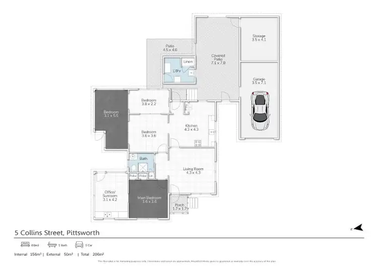 Floorplan of Homely house listing, 5 Collins Street, Pittsworth QLD 4356