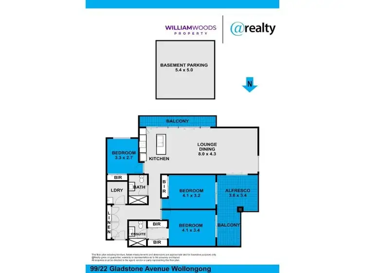 Floorplan of Homely apartment listing, 99/22 Gladstone Avenue, Wollongong NSW 2500