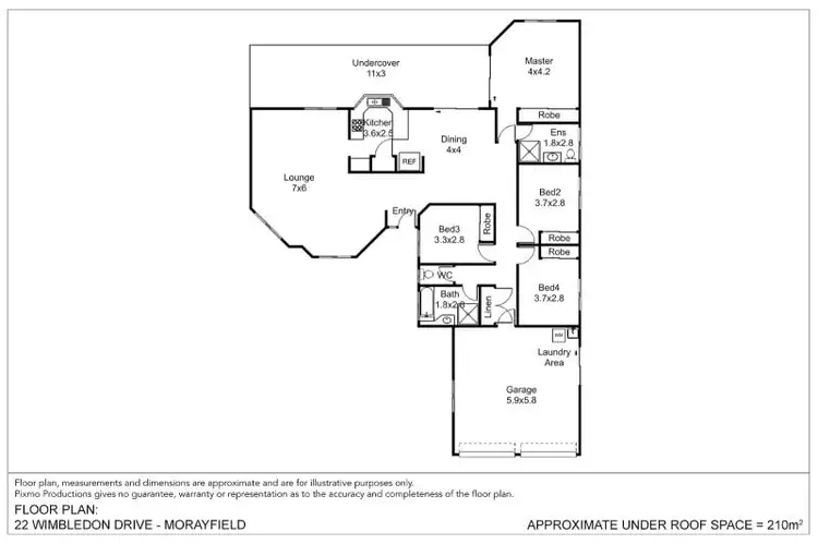 Floorplan of Homely house listing, 22 Wimbledon Drive, Morayfield QLD 4506