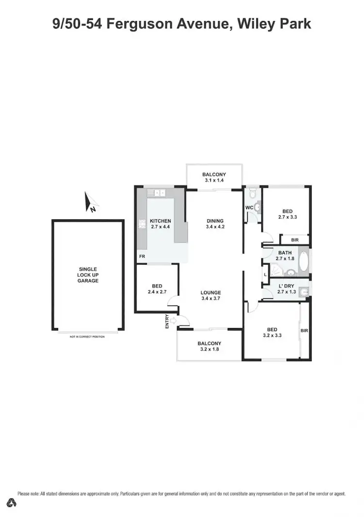 Floorplan of Homely apartment listing, 9/50-54 Ferguson Avenue, Wiley Park NSW 2195