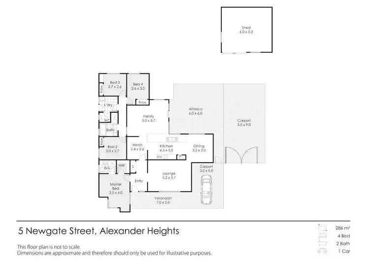 Floorplan of Homely house listing, 5 Newgate Street, Alexander Heights WA 6064