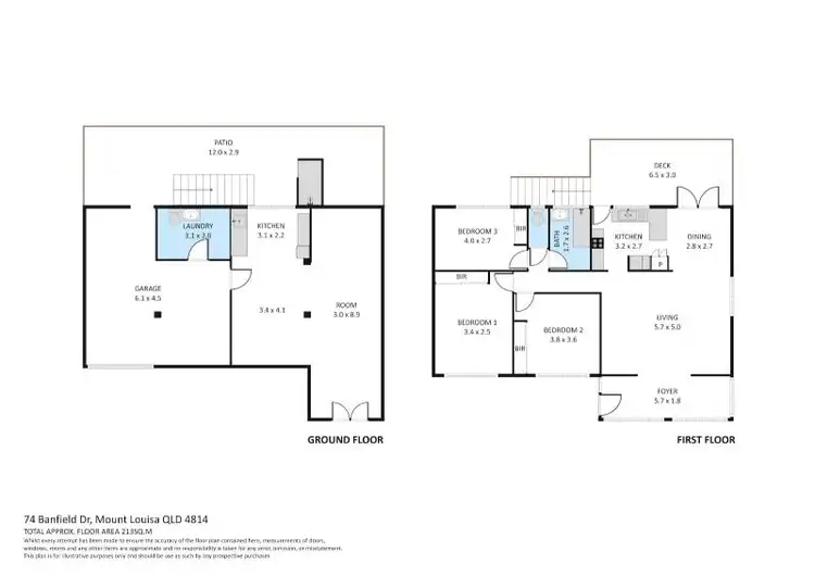 Floorplan of Homely house listing, 74 Banfield Drive, Mount Louisa QLD 4814