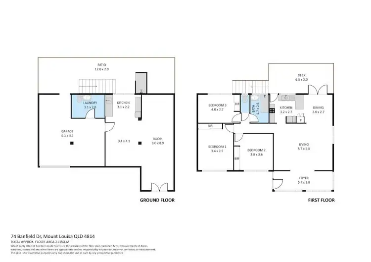 Floorplan of Homely house listing, 74 Banfield Drive, Mount Louisa QLD 4814