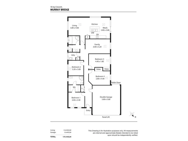 Floorplan of Homely house listing, 50 Joy Crescent, Murray Bridge SA 5253