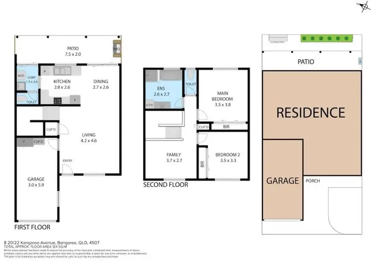 Floorplan of Homely townhouse listing, 8/20-22 Kangaroo Avenue, Bongaree QLD 4507
