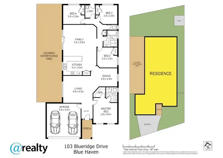 Floorplan of Homely house listing, 103 Blueridge Drive, Blue Haven NSW 2262
