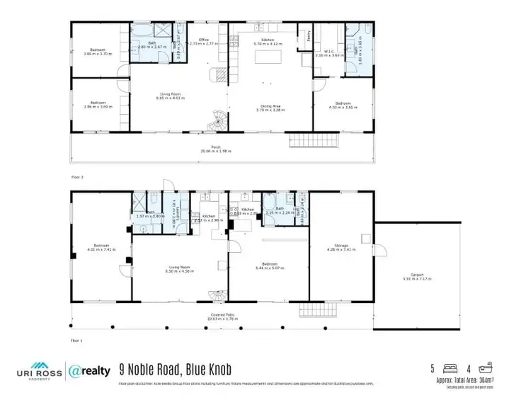 Floorplan of Homely rural property listing, 9 Noble Road, Blue Knob NSW 2480