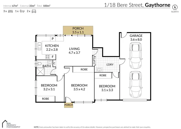 Floorplan of Homely unit listing, 1/18 Bere Street, Gaythorne QLD 4051