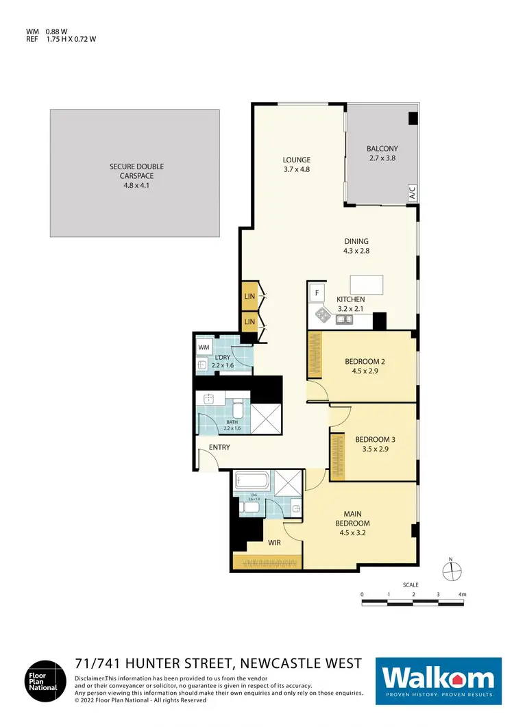 Floorplan of Homely apartment listing, 71/741 Hunter Street, Newcastle West NSW 2302
