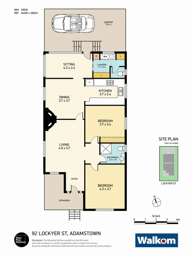Floorplan of Homely house listing, 92 Lockyer Street, Adamstown NSW 2289