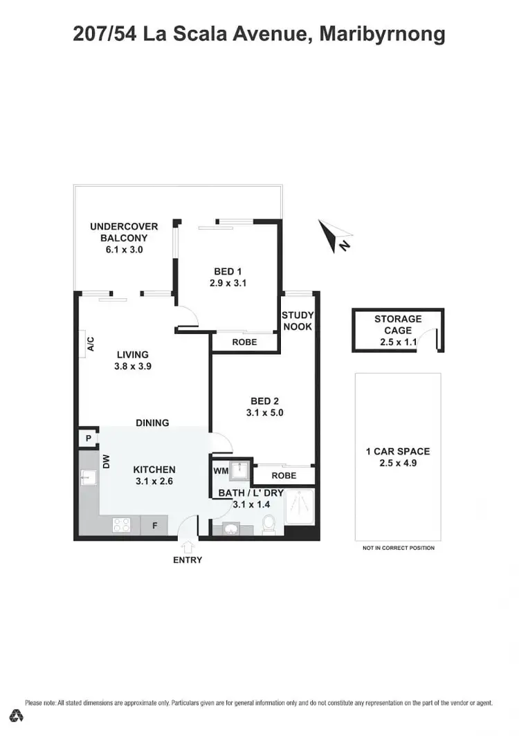 Floorplan of Homely apartment listing, 207/54 La Scala Avenue, Maribyrnong VIC 3032