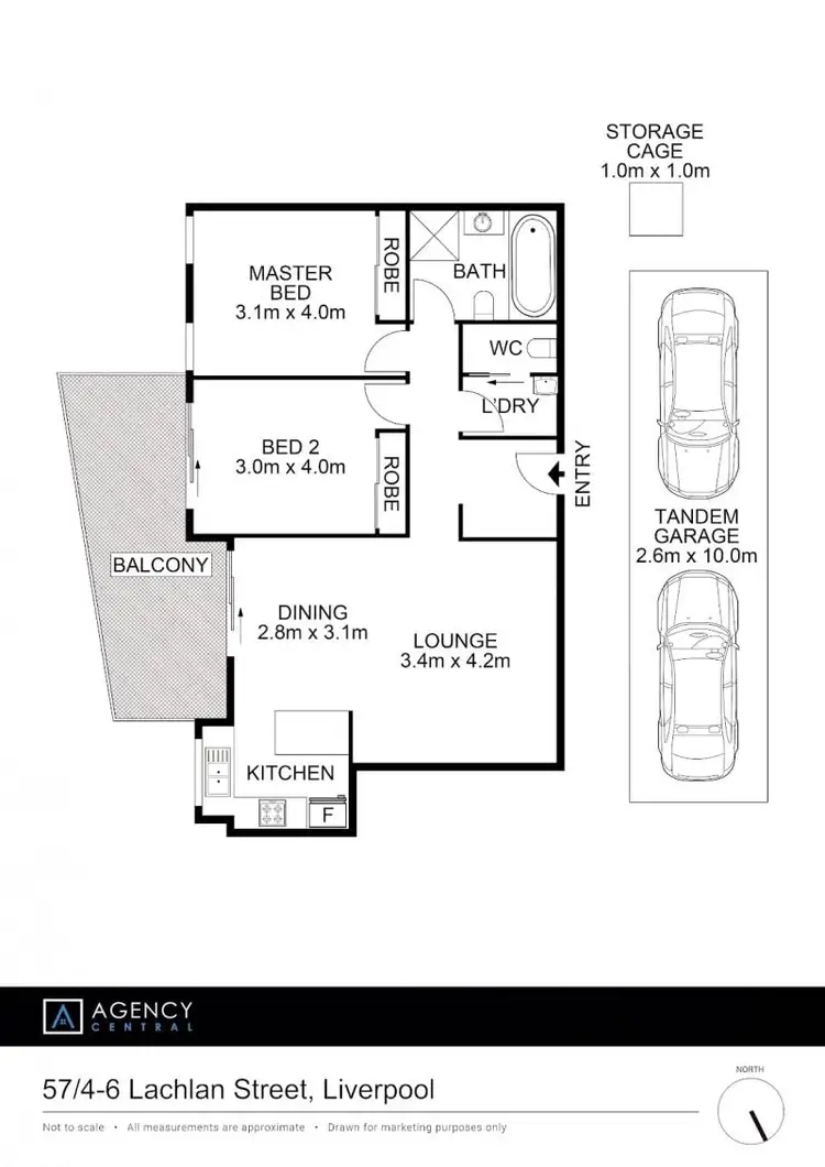 Floorplan of Homely apartment listing, 57/4-6 Lachlan Street, Liverpool NSW 2170