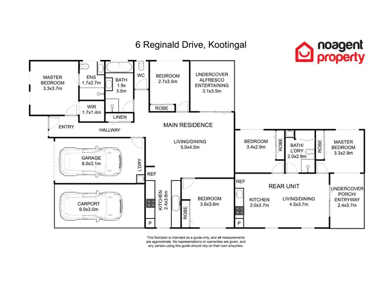 Floorplan of Homely house listing, 6 Reginald Drive, Kootingal NSW 2352
