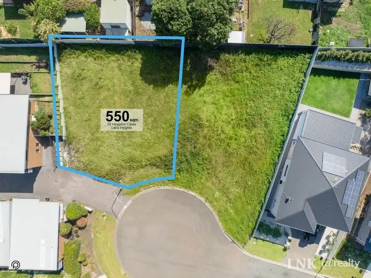 Floorplan of Homely land listing, 22 Hingston Close, Lake Heights NSW 2502