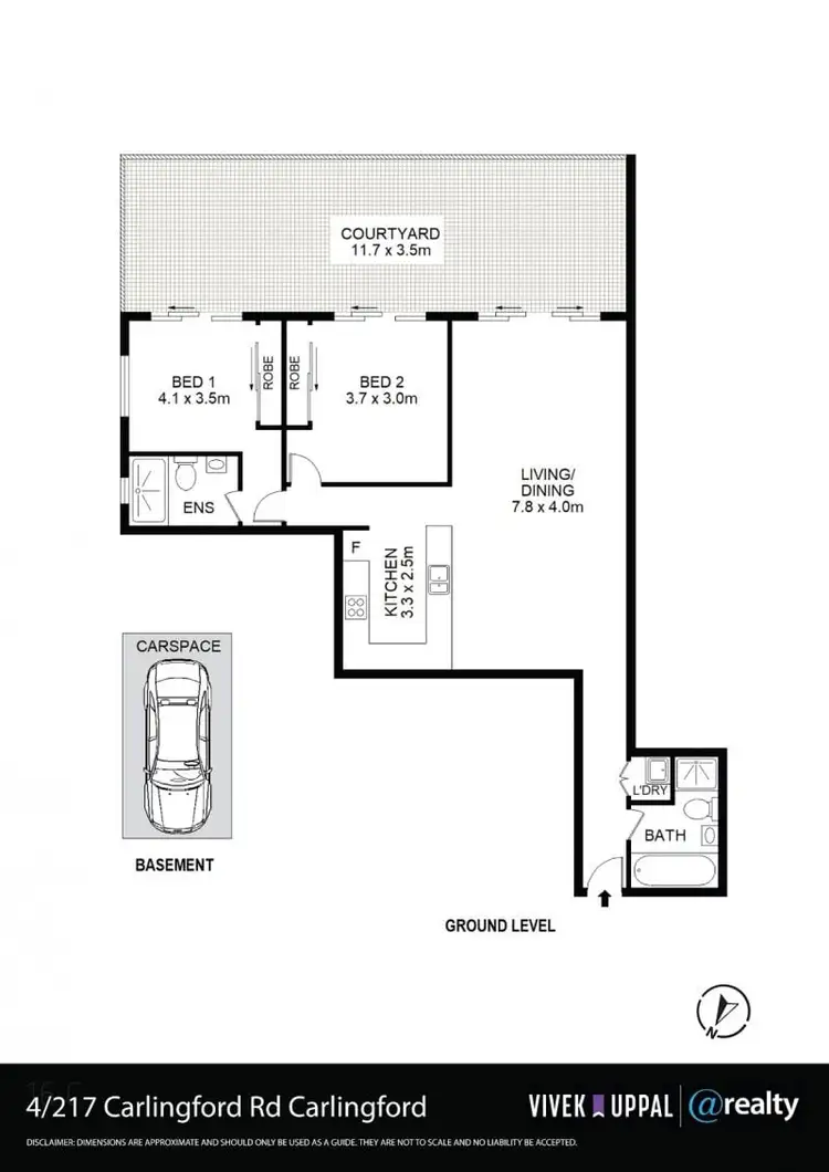 Floorplan of Homely apartment listing, 4/217 Carlingford Road, Carlingford NSW 2118