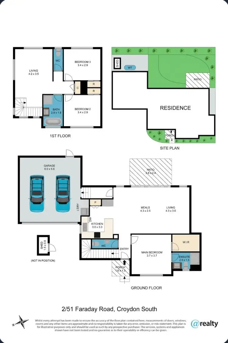 Floorplan of Homely townhouse listing, 2/51 Faraday Road, Croydon South VIC 3136