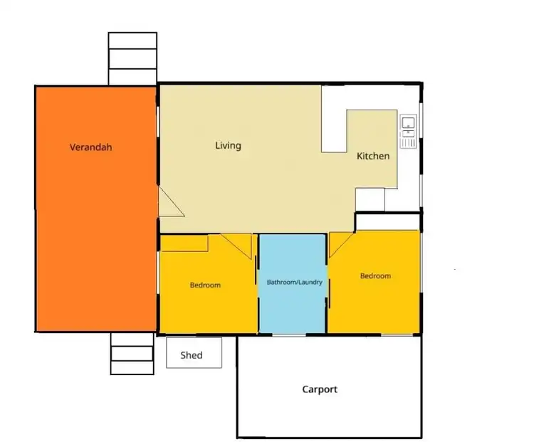Floorplan of Homely unit listing, 135b/48 David Low Way, Diddillibah QLD 4559