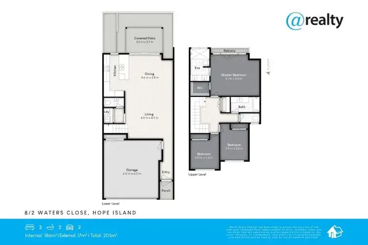 Floorplan of Homely townhouse listing, 8/2 Waters Close, Hope Island QLD 4212