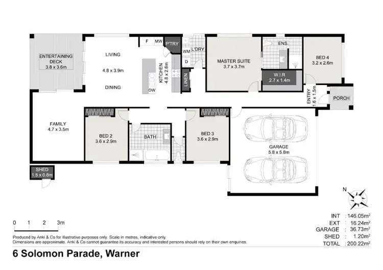 Floorplan of Homely house listing, 6 Solomon Parade, Warner QLD 4500
