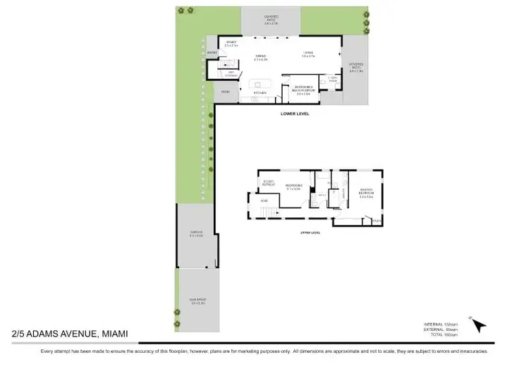 Floorplan of Homely semi-detached listing, 2/5 Adams Avenue, Miami QLD 4220